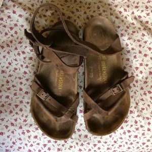 Yara leather Birkenstocks 38